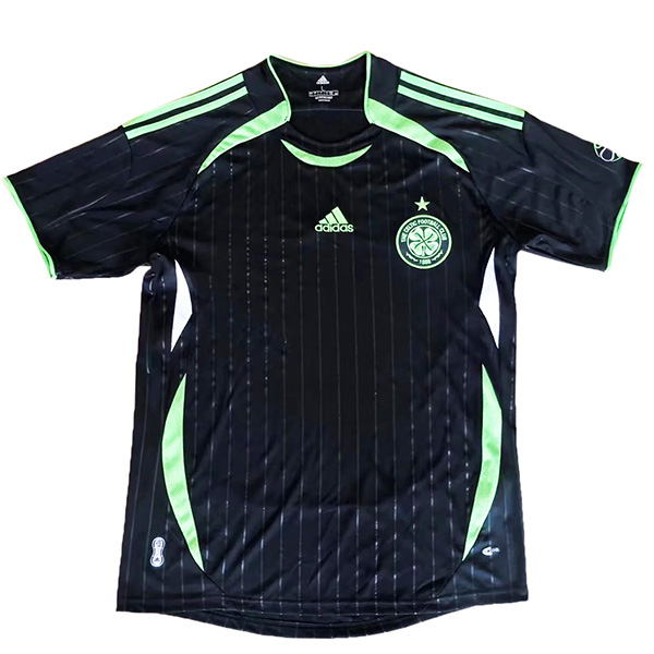 Celtic maglia da calcio celtica retrò da allenamento pre-partita maglia da calcio da uomo maglia nera 2006-2007